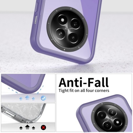 Противоударный чехол Color Contrast Lens для Realme 12 - фиолетовый