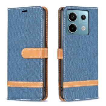 Чехол-книжка Color Matching Denim Texture на Xiaomi Redmi Note 14S/ 13 Pro 4G / POCO M6 Pro 4G- синий