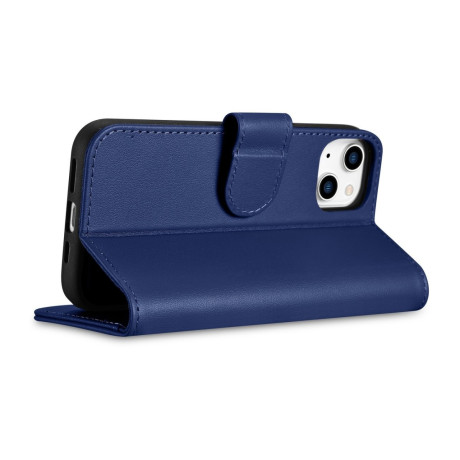 Шкіряний чохол-книжка iCarer Wallet Case 2in1 для iPhone 14\13 - синій