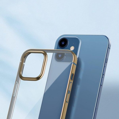 Силиконовый чехол Baseus Shining Case  для iPhone 12 Pro / iPhone 12 - золотой