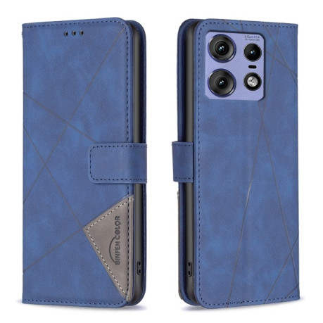 Чохол-книжка Rhombus Texture для Motorola Edge 50 Pro 5G - синій
