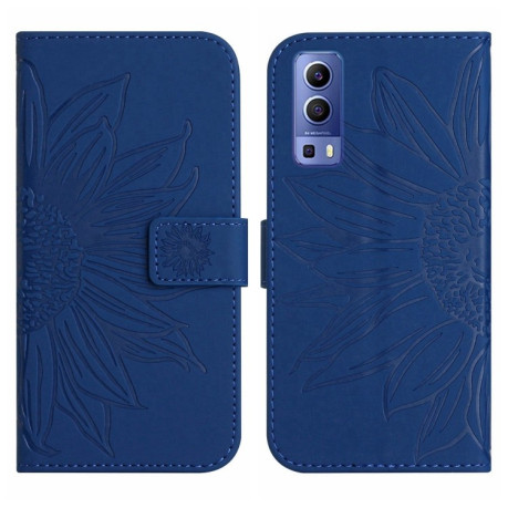 Чохол-книжка Skin Feel Sun Flower для Vivo Y72 5G/iQOO Z3/Y52 5G/Y53S - синій