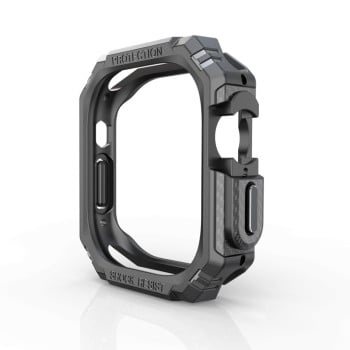 Протиударна накладка Carbon Fiber Contrast Color для Apple Watch Ultra 49mm - чорна