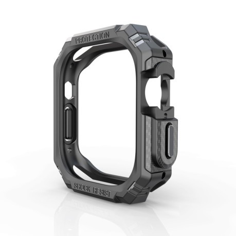 Противоударная накладка Carbon Fiber Contrast Color для Apple Watch Ultra 49mm - черная
