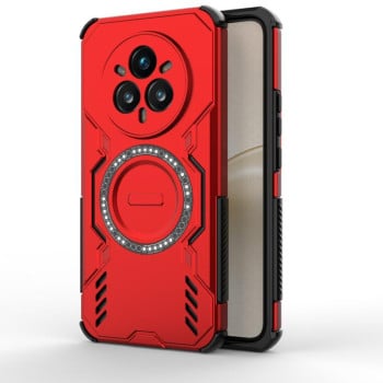 Противоударный чехол Armor Magnetic Ring для Realme 14 Pro+ 5G - красный
