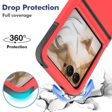 Протиударний чохол Armor 2 in 1 для Motorola Razr 50 - червоний