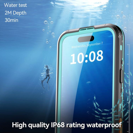 Протиударний чохол RedPepper IP68 Waterproof MagSafe для iPhone 17 Pro Max - чорно-синій