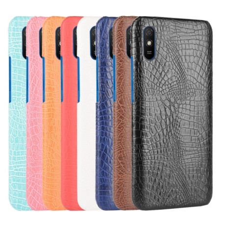 Ударопрочный чехол Crocodile Texture на Xiaomi Redmi 9A - коричневый