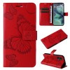 Чохол-книжка Embossed Butterfly для Motorola Moto G35 - червоний