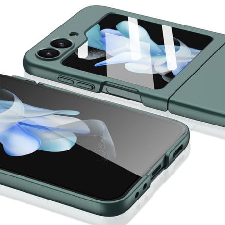Противоударный чехол GKK Ultra-thin для Samsung Galaxy  Flip 6 5G - зеленый
