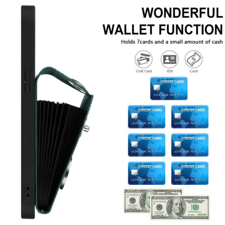 Протиударний чохол Organ Card Bag Ring Holde Realme GT Neo6 / GT 6T 5G - зелений
