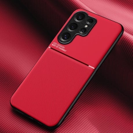 Протиударний чохол Tilt Strip Grain на Samsung Galaxy S25 Ultra 5G - червоний