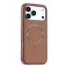 Чохол Carbon Fiber Texture Vegan Leather Magnetic з карбоновою текстурою і магнітом на iPhone 18 Pro Max — коричневий