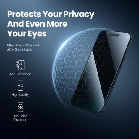 Защитное стекло NILLKIN Guardian Full Coverage Privacy на iPhone 17 Pro Max - черное