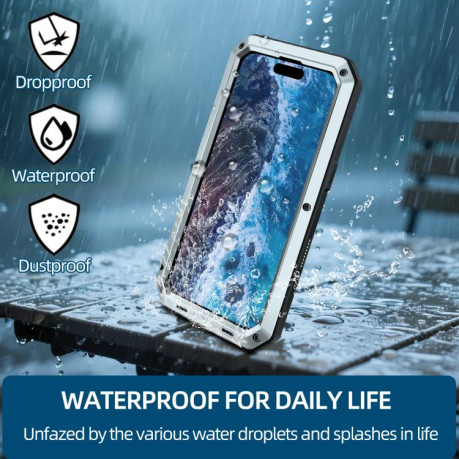 Противоударный чехол R-JUST Sliding для iPhone 17 - серебристый