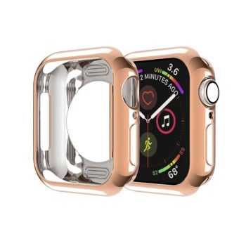 Противоударная накладка Round Hole для Apple Watch Series 5 / 4 44mm - розово-золотая