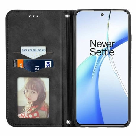 Чохол-книжка Retro Skin Feel Business Magnetic на OnePlus Nord CE4 - чорний