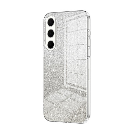 Ударозащитный чехол Gradient Glitter Powder Electroplated на Samsung Galaxy A56 - прозрачный