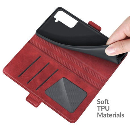 Чехол-книжка Dual-side Magnetic Buckle для Samsung Galaxy S22 Plus 5G - красный