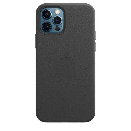 Кожаный Чехол Leather Case  Black для iPhone 12 | 12 Pro (без MagSafe)