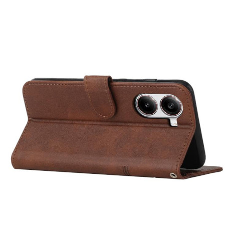 Чохол-книжка Stitching Calf Texture для Xiaomi Poco X7 Pro - коричневий