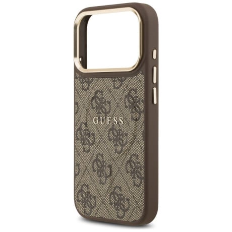 Оригінальний чохол Guess 4G PU Classic Logo з MagSafe на iPhone 17 Pro - Brown