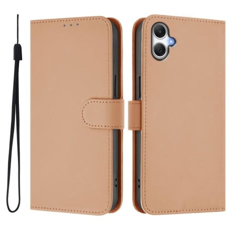 Чехол-книжка с мягким покрытием (Skin Feel) со шнурком на Samsung Galaxy A07 4G - белжевый