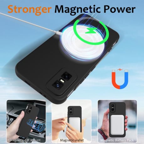 Силіконовий чохол Shockproof Silicone із Magsafe на Infinix GT 30 Pro - чорний