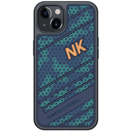 Противоударный чехол NILLKIN 3D Texture Striker для iPhone 14/13 - синий