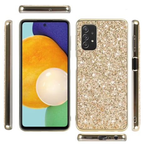 Ударозащитный чехол Glittery Powder на Samsung Galaxy A13 4G - золотой