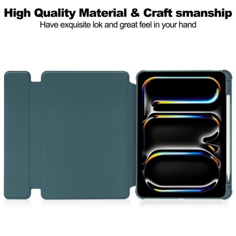 Чохол-книжка Transparent Rotation Smart Leather для iPad Pro 13 2024 - зелений