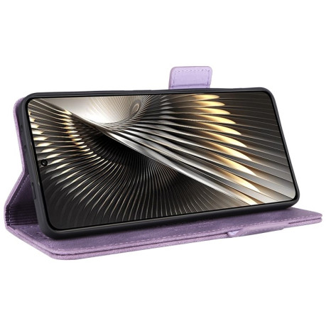 Чехол-книжка Magnetic Clasp Flip для Xiaomi Poco F6 - фиолетовый