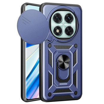 Противоударный чехол Sliding Camshield для Xiaomi Redmi Note 14 Pro 5G/Poco X7 - синий