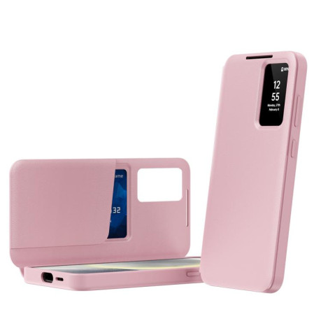 Чохол-книжка Smart View Window Leather  для Samsung Galaxy S25+ 5G - рожевий