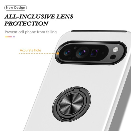 Противоударный чехол HMC 360 Degree Rotating Holder для Google Pixel 9 Pro - серебристый