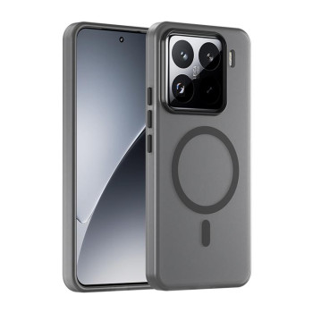 Протиударний чохол MagSafe Frosted Translucent TPU + PC для Xiaomi 15 Pro - чорний