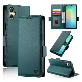 Чехол-книжка Side Buckle Magnetic Frosted Leather для Samsung Galaxy A06 4G - зеленый