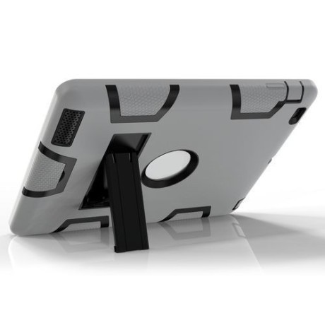 Противоударный Чехол с подставкой Shock-proof Detachable Stand серый для iPad 4/ 3/ 2