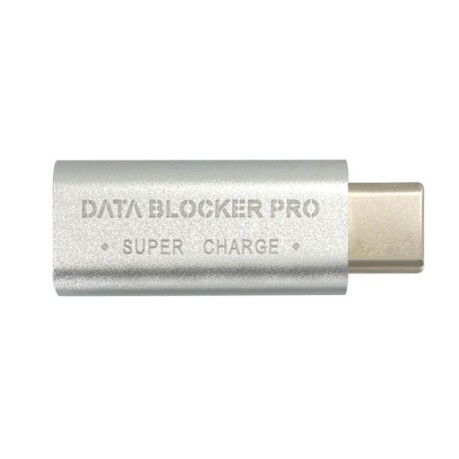 Адаптер GE07 USB-C / Type-C Data Blocker Fast Charging Connector - серебристый