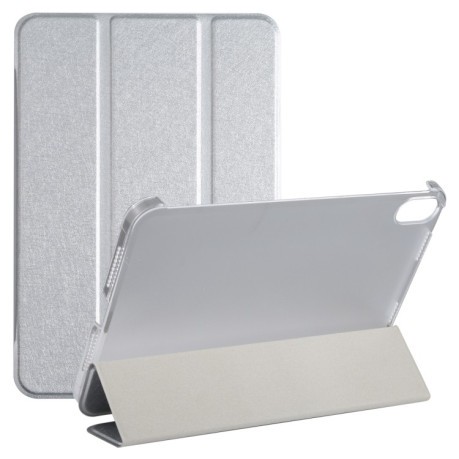 Чохол-книжка Silk Texture Three-fold на iPad mini 6 - сріблястий