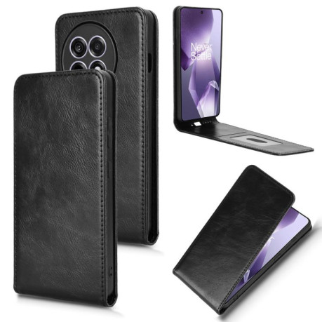 Флип-чохол Magnetic Vertical Flip Leather для OnePlus 13R/Ace 5/Ace 5 Pro - чорний