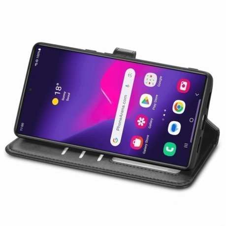 Чехол-книжка Retro Solid Color на Samsung Galaxy S25+ 5G - черный