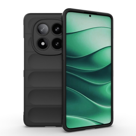 Силиконовый чехол Magic Flannel для Xiaomi Redmi Note 14 Pro 5G/Poco X7 - черный