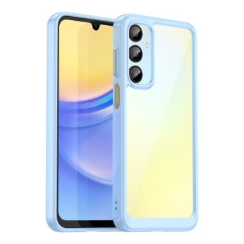 Противоударный чехол  Colorful Acrylic Series с цветной силиконовой боковиной на Samsung Galaxy A16 5G - синий