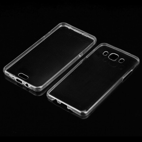 Двусторонний ультратонкий силиконовый чехол на Samsung Galaxy J5 (2016) / J510-прозрачный