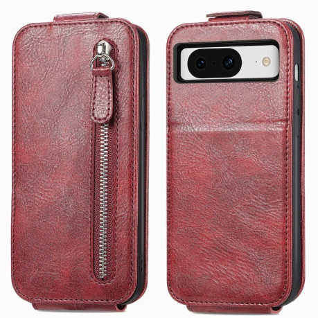 Флип-чехол Zipper Wallet Vertical для Google Pixel 8a - красный