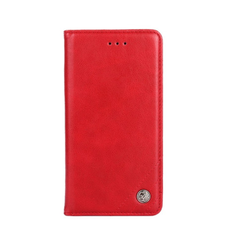 Чехол-книжка Non-Magnetic Retro Texture для Samsung Galaxy S22 Ultra 5G - красный