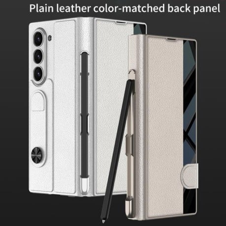 Чохол-книжка GKK Integrated Full Coverage з тримачем для стілуса Pen Slot (Стілус не входить в комплект) на Samsung Galaxy Fold 7 5G - сріблястий