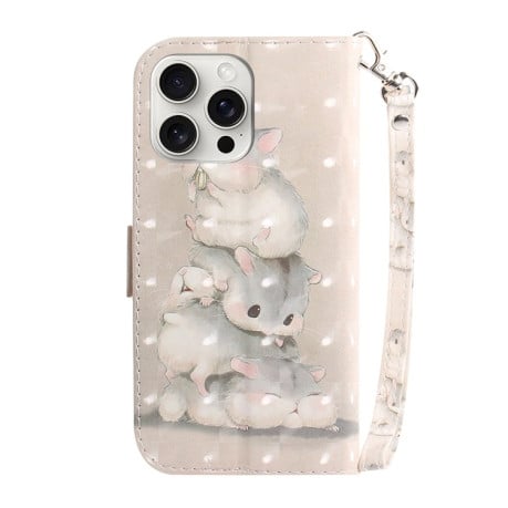 Чехол-книжка 3D Painting для  iPhone 16 Pro Max - Squirrels