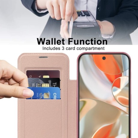 Чохол-книжка Shield MagSafe RFID Anti-theft Leather для Google Pixel 9 Pro XL - рожевий